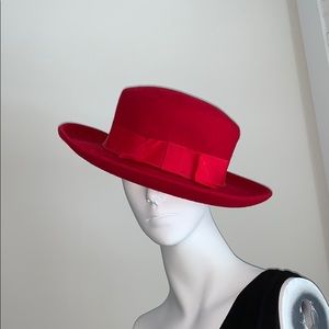 Vintage Red wool felt hat